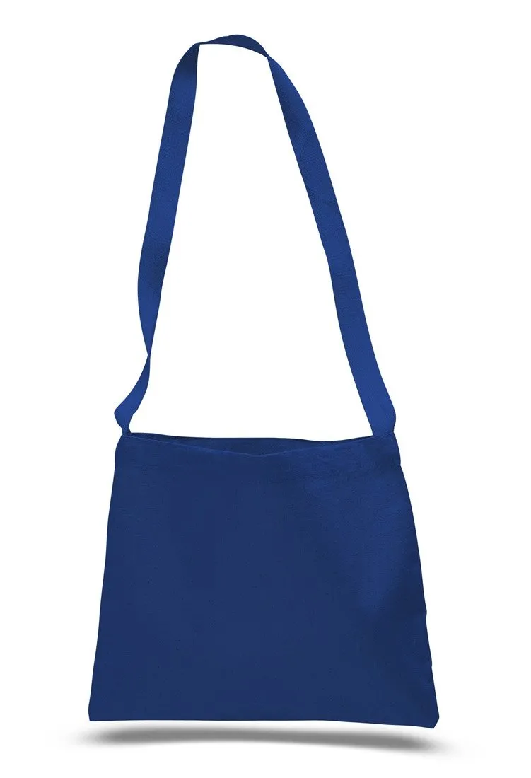 144 ct Small Messenger Canvas Tote Bag with Long Straps - By Case