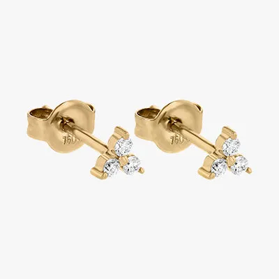 14K H-I/SI Mini Trois Diamond Earrings