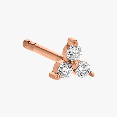 14K H-I/SI Mini Trois Diamond Earrings