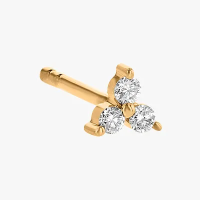 14K H-I/SI Mini Trois Diamond Earrings