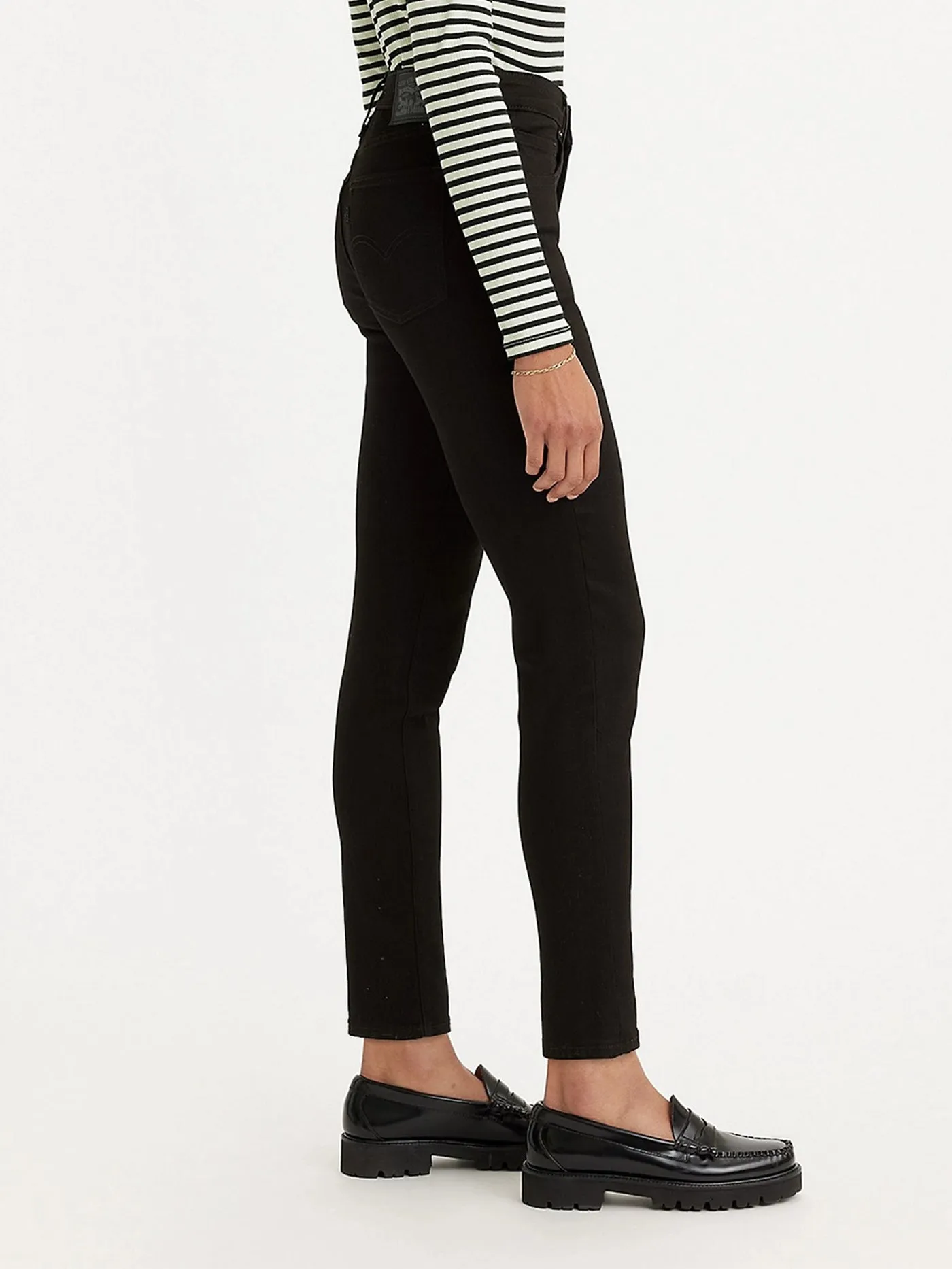 721 High Rise Skinny Soft Black Jeans