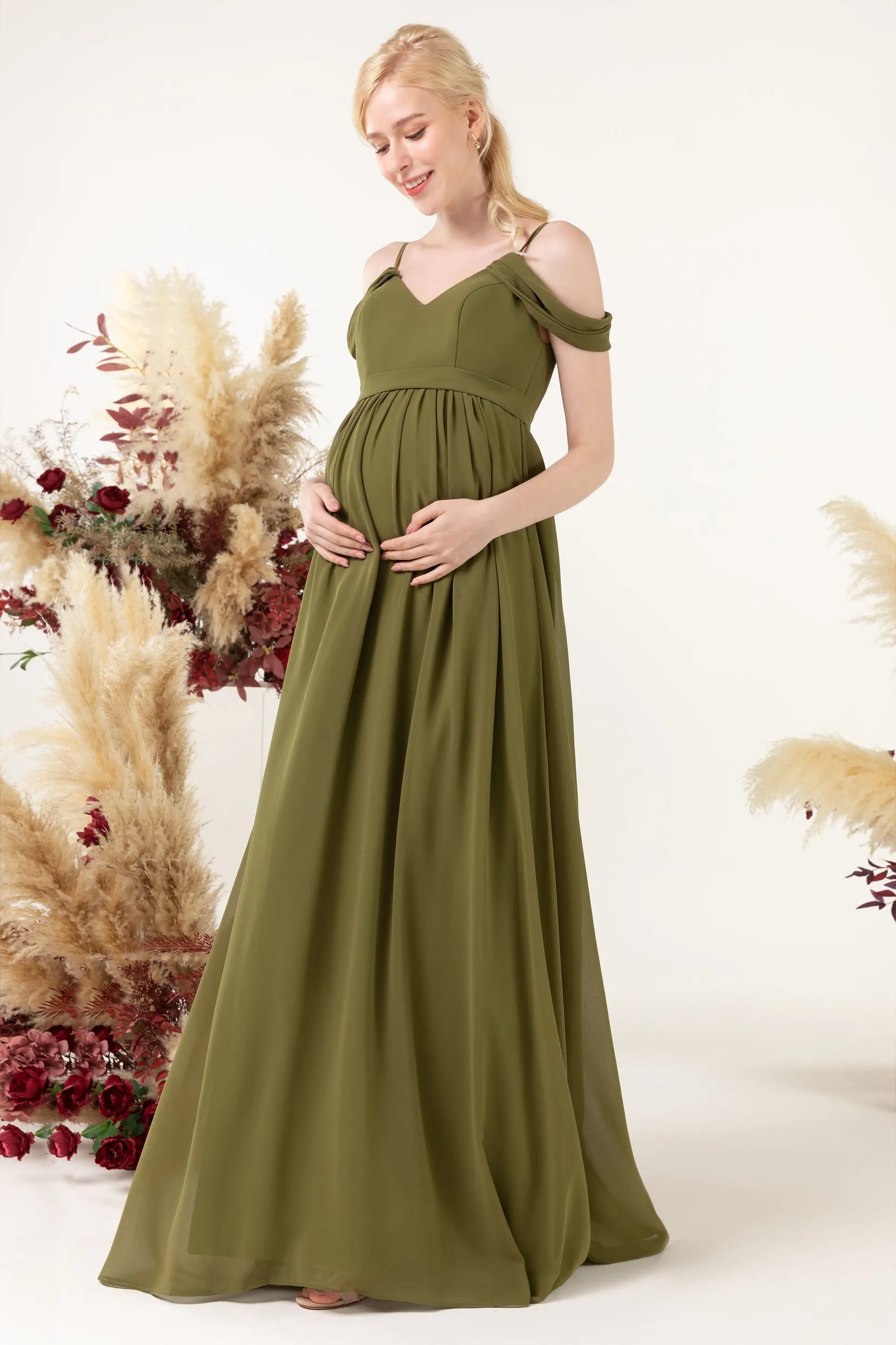 A-Line Floor Length Chiffon Bridesmaid Dress CB0476