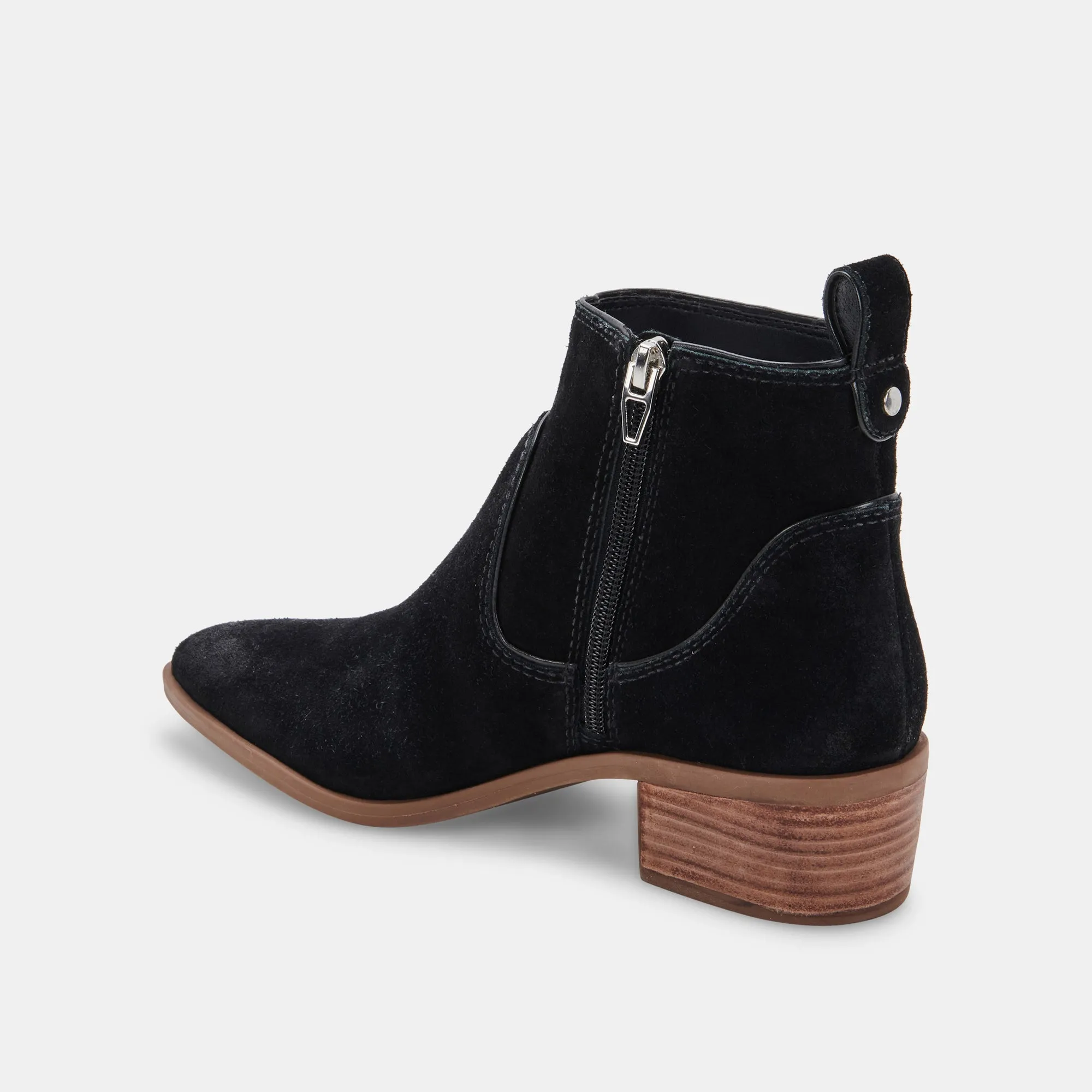 ABLE BOOTIES BLACK SUEDE re:vita