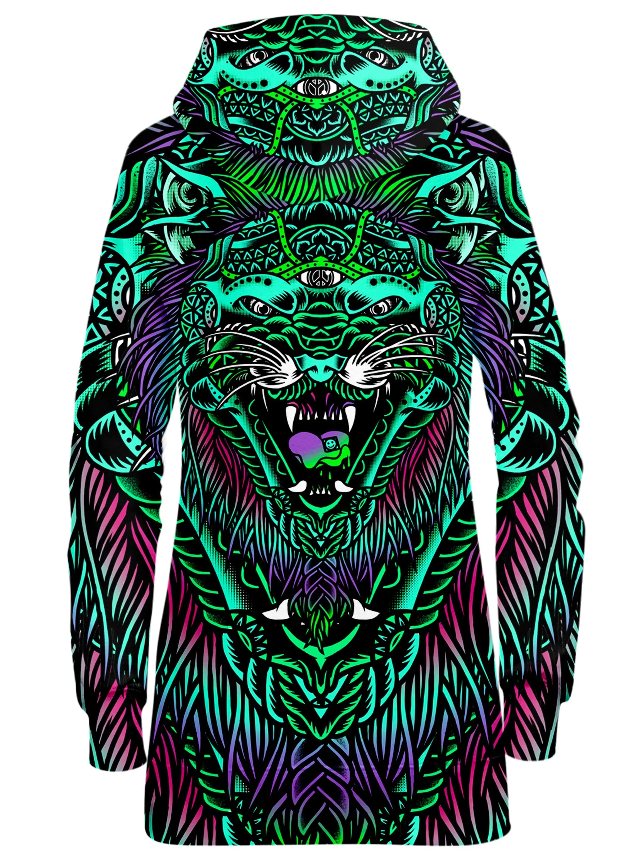 Acid Tiger Hoodie Dress