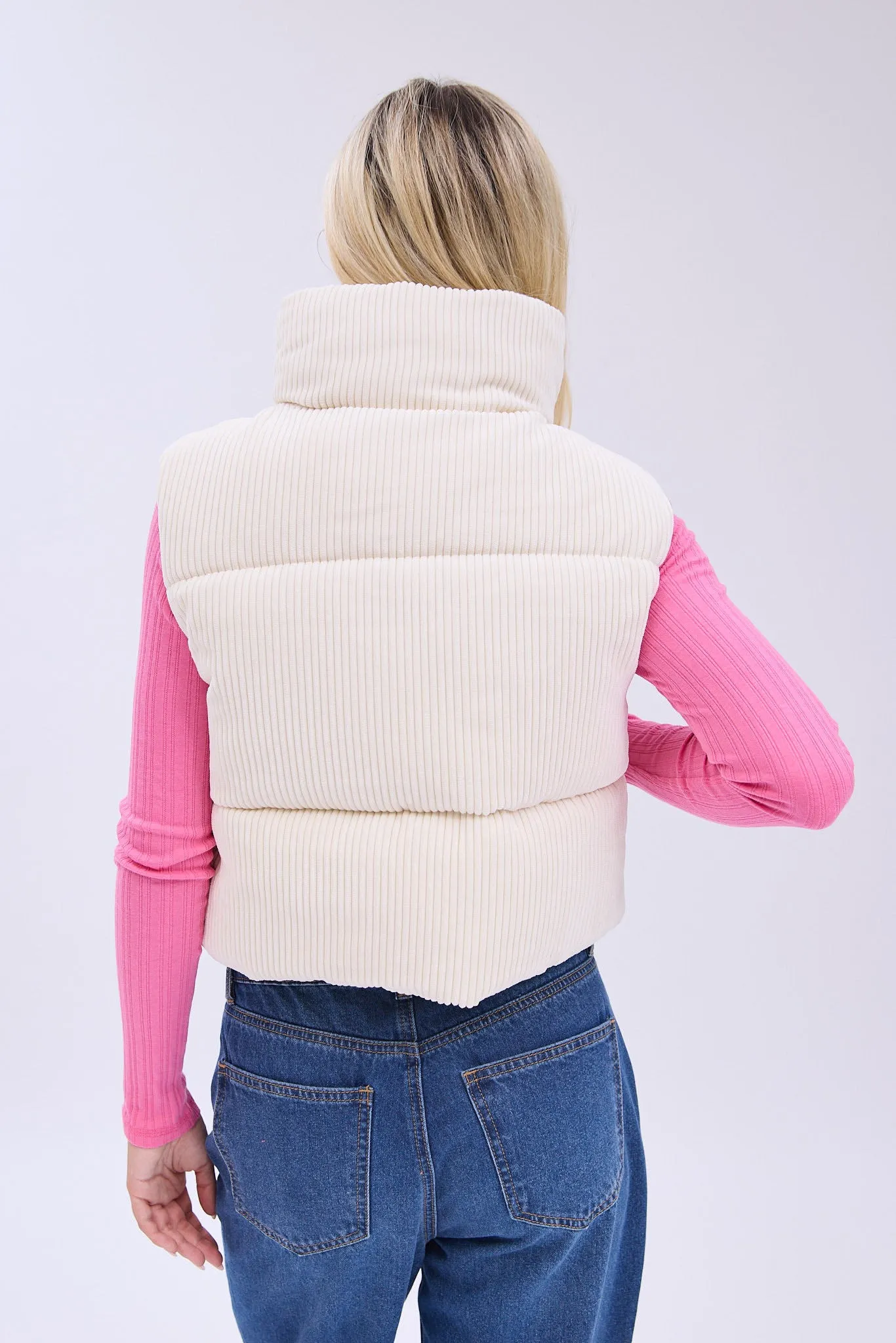 AERO Zip-Up Cropped Puffer Vest