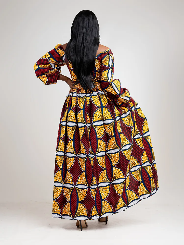 African Print High slit Bella Maxi Skirt