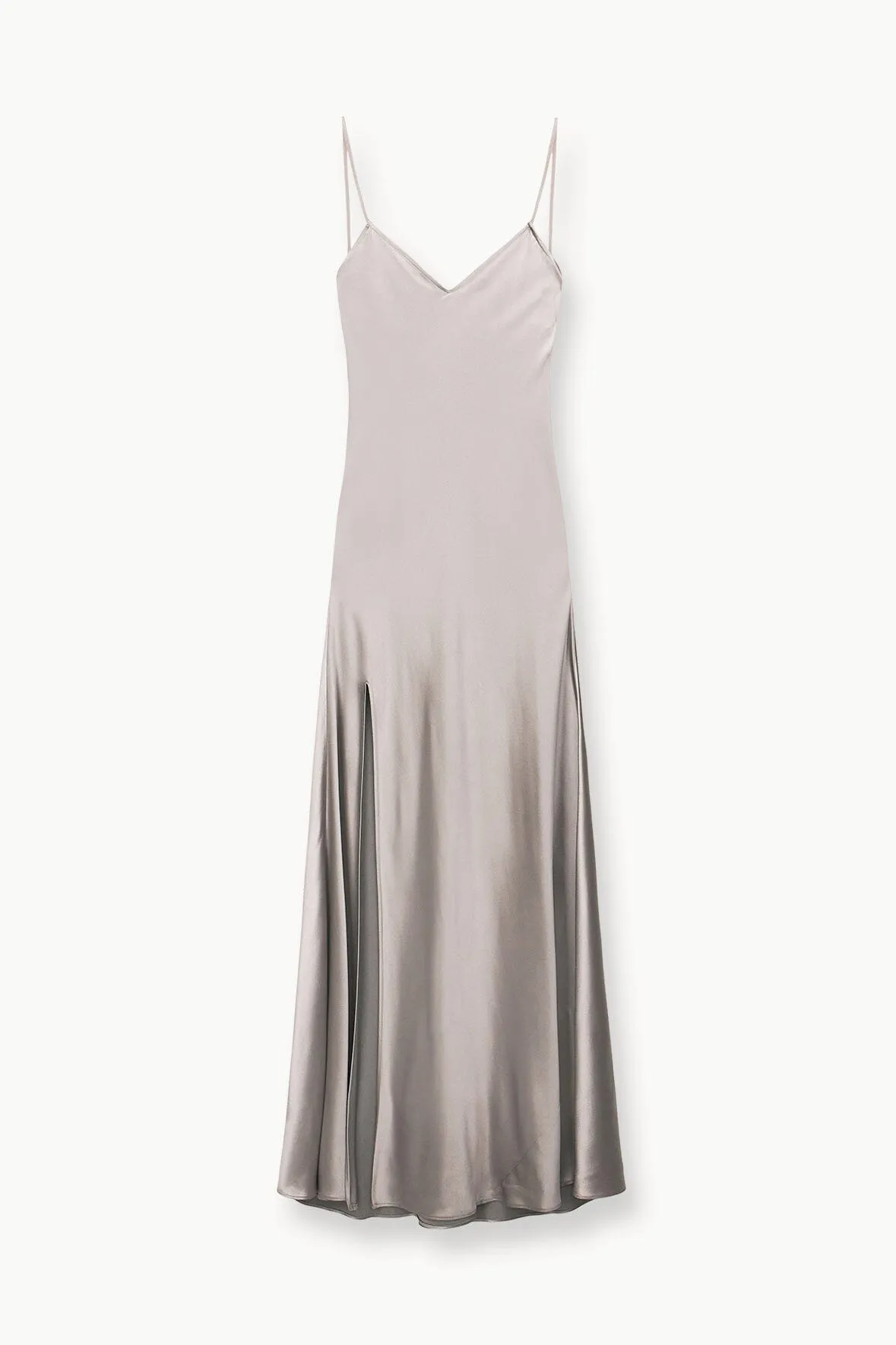 ALEXA DRESS | SILVER SATIN