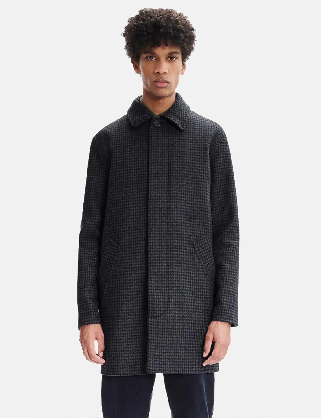 A.P.C. Flynn Mac Coat - Navy Blue