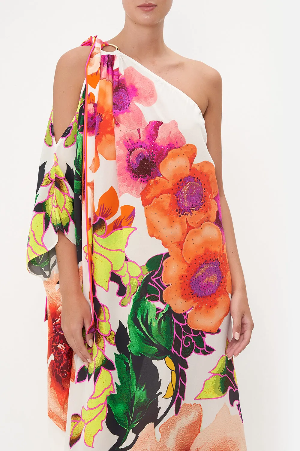 ASYMMETRIC HARDWARE KAFTAN PRETTY AS A POPPY