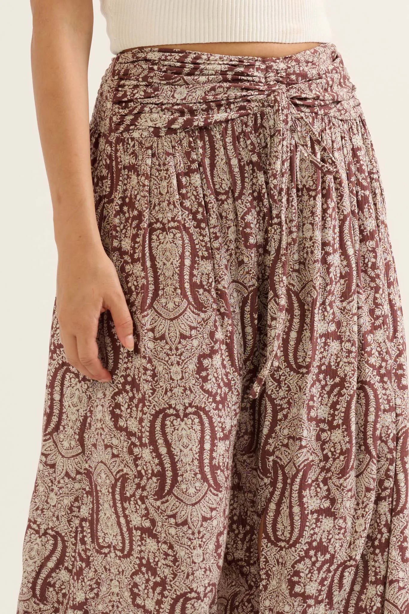 Beauty Queen Ornate Floral-Print Maxi Skirt