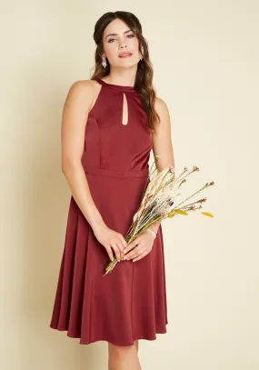 Best of Luxe Satin Halter Dress