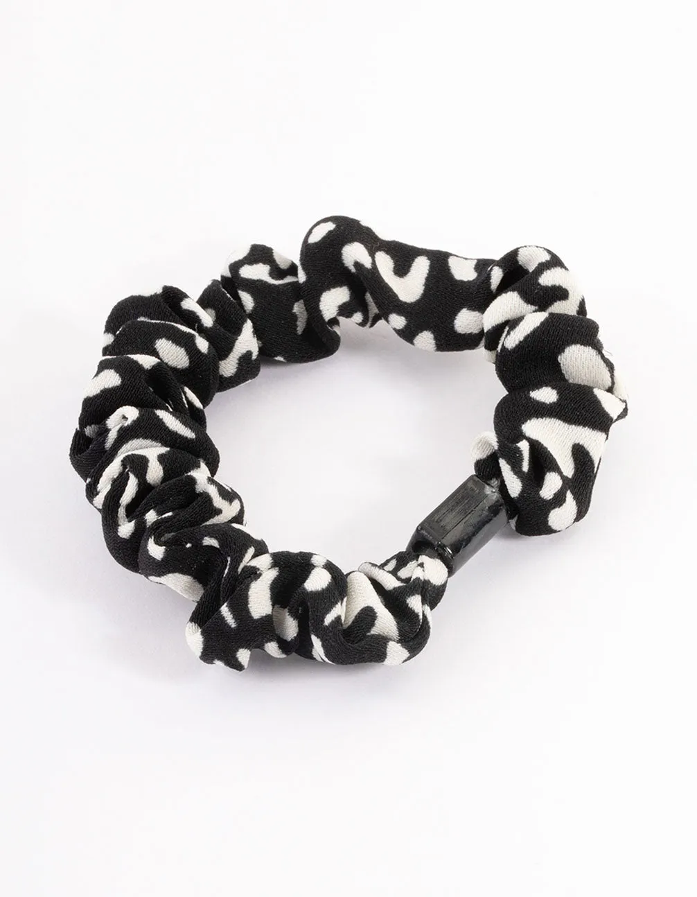 Black Clamp Thin Scrunchie