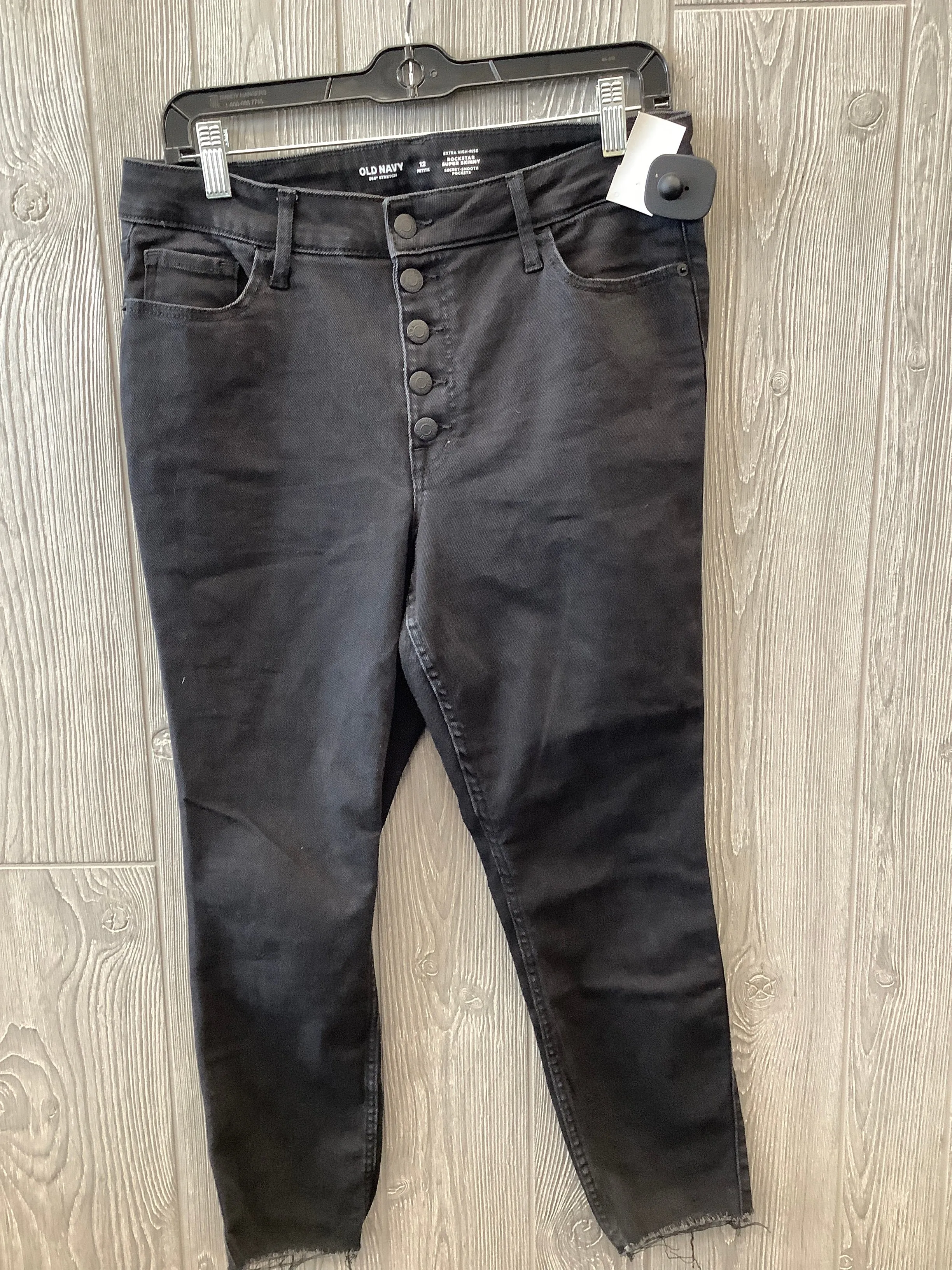 Black Denim Jeans Skinny Old Navy, Size 12petite