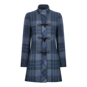 Blue Check Marie Duffle Coat