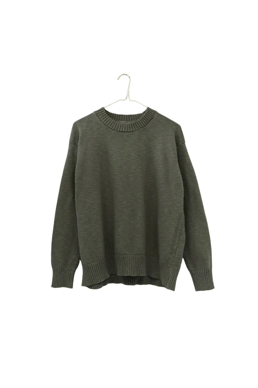 Boyfriend Crewneck Sweater in Olive