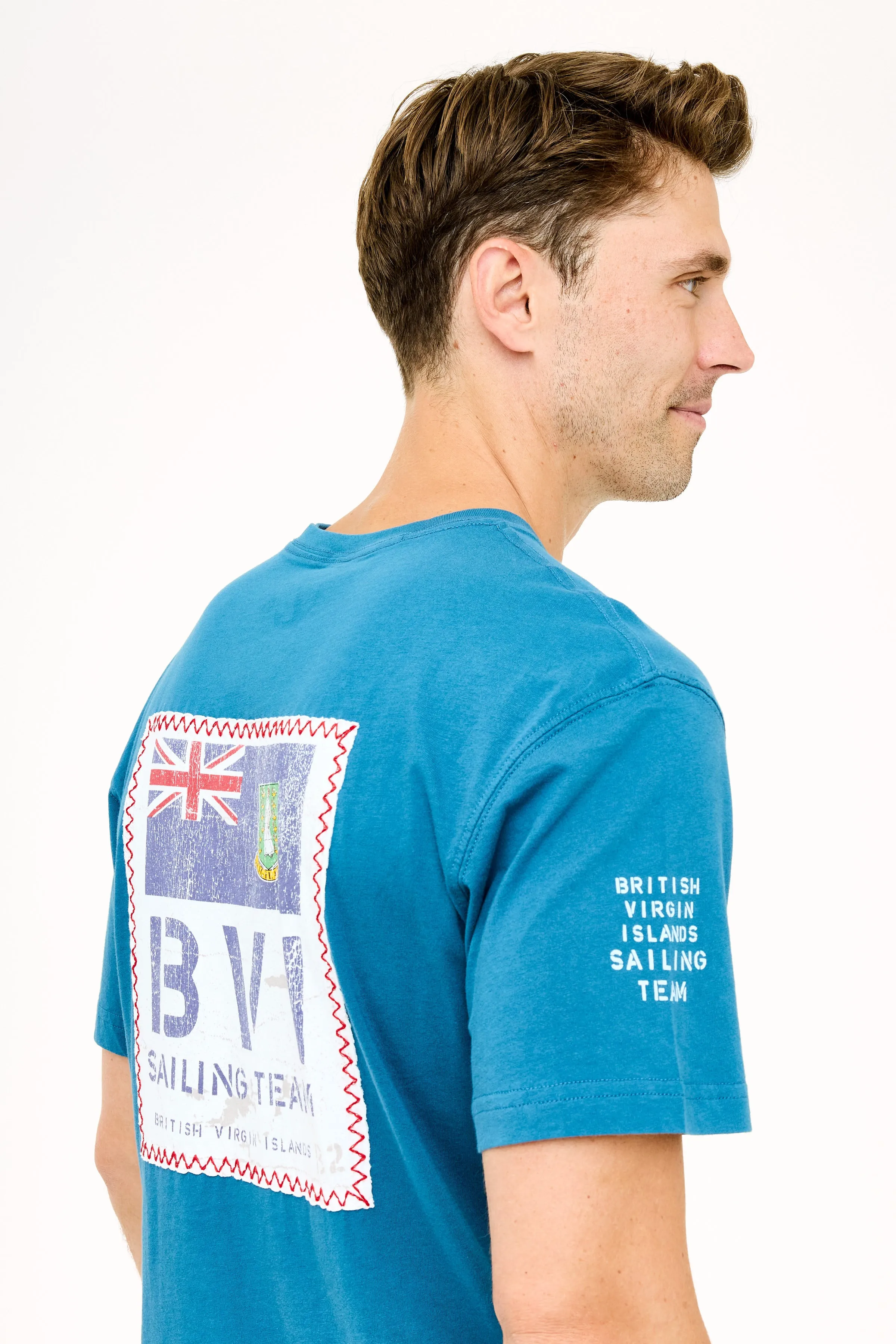 BVI Sailing Team Patch T-Shirt - Deep Sea