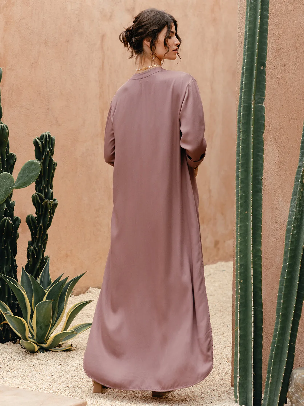 Carmel Ecovero™ Shirt Dress Plum