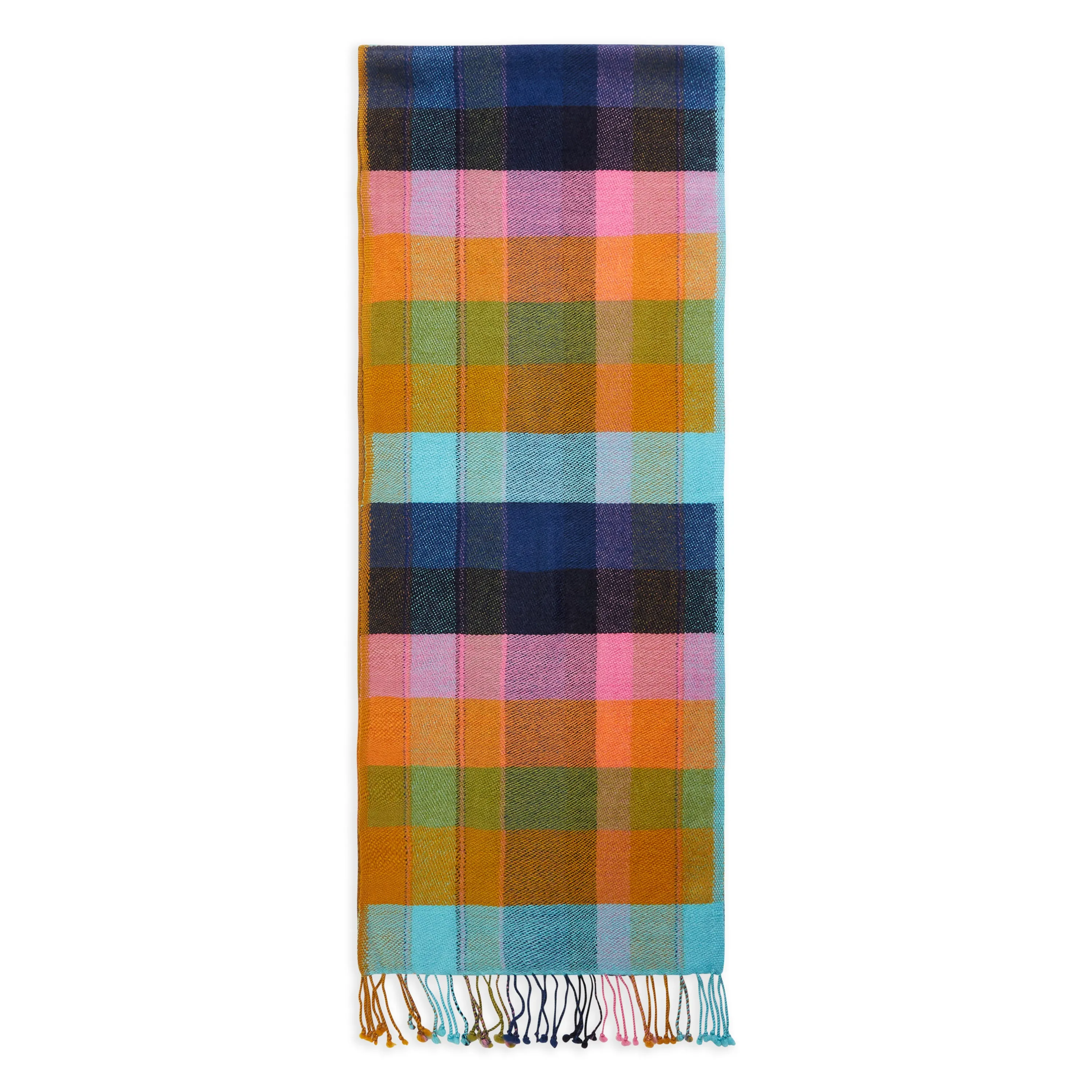 Cashmere & Merino Wool Scarf - Multi Check