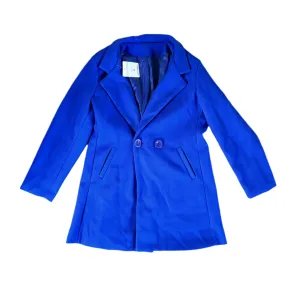 Coat Peacoat By Omoone In Blue, Size: Xl