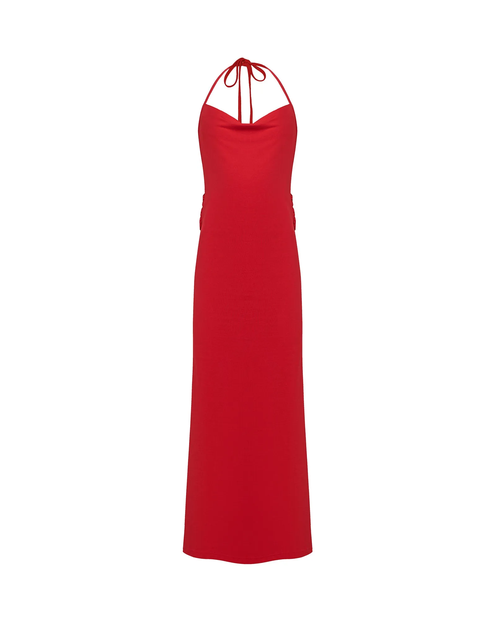 Convertible Slit Halter Dress