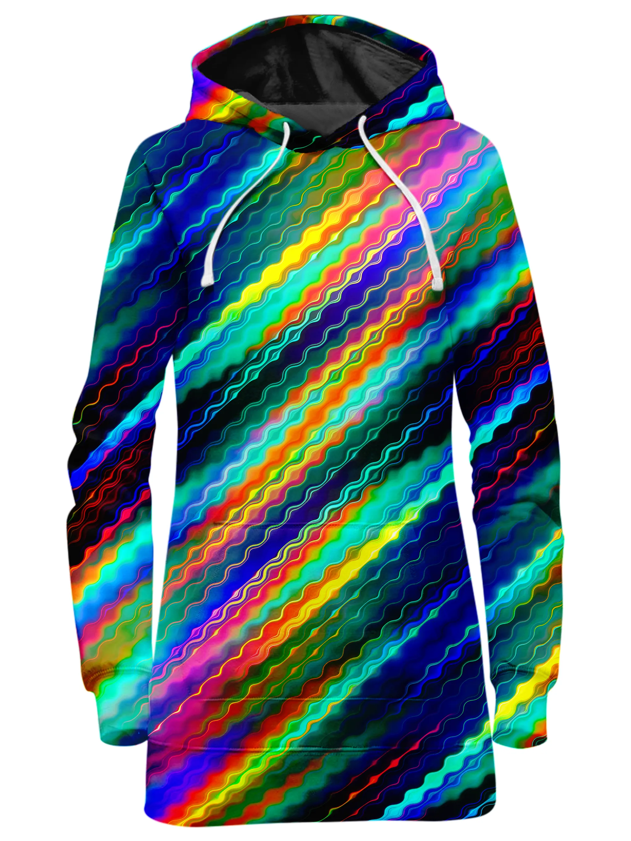 Cosmic Waves Hoodie Dress