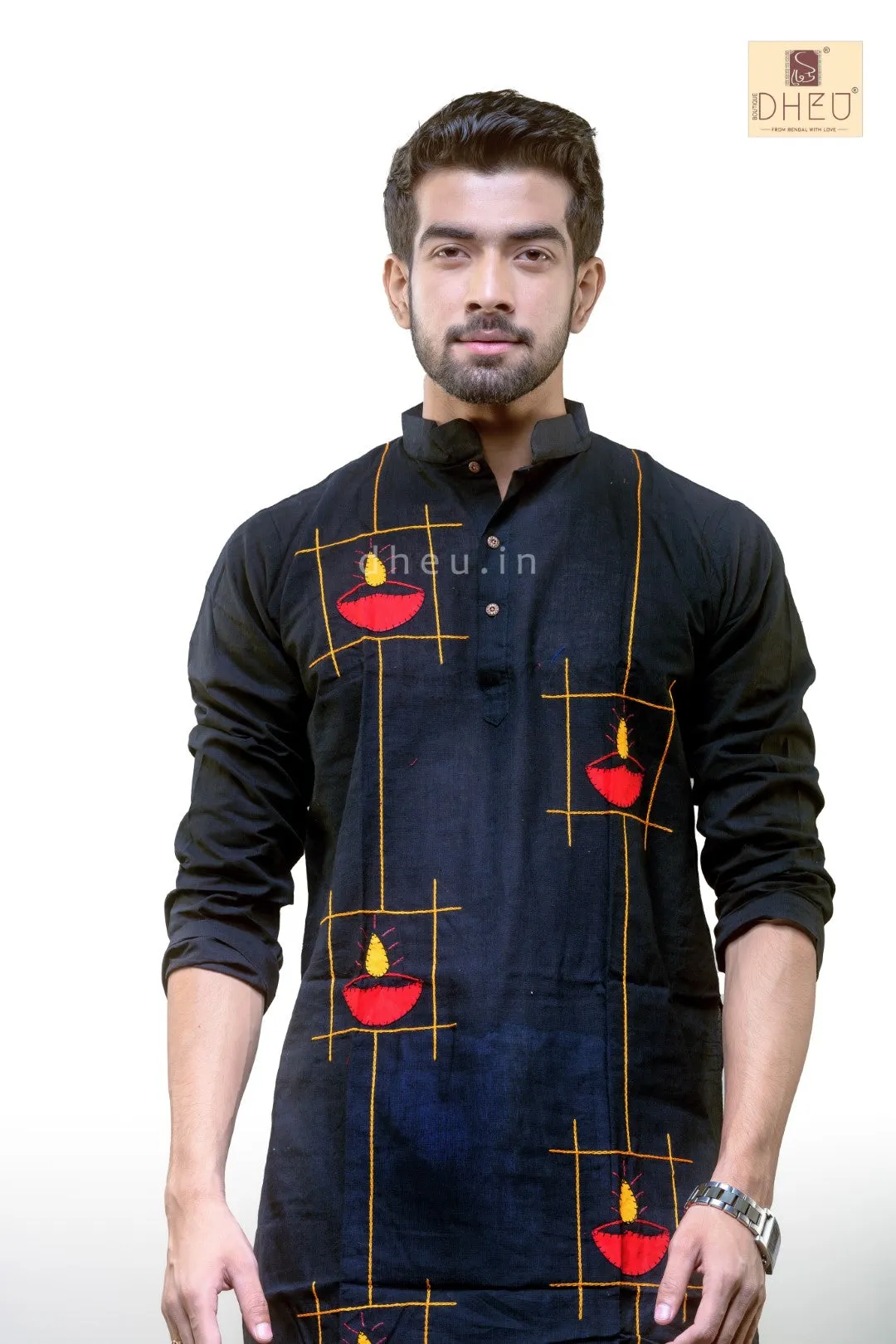 Diya Applique Cotton  Kurta