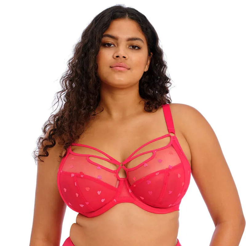 Elomi Sachi Plunge Bra Red Confetti