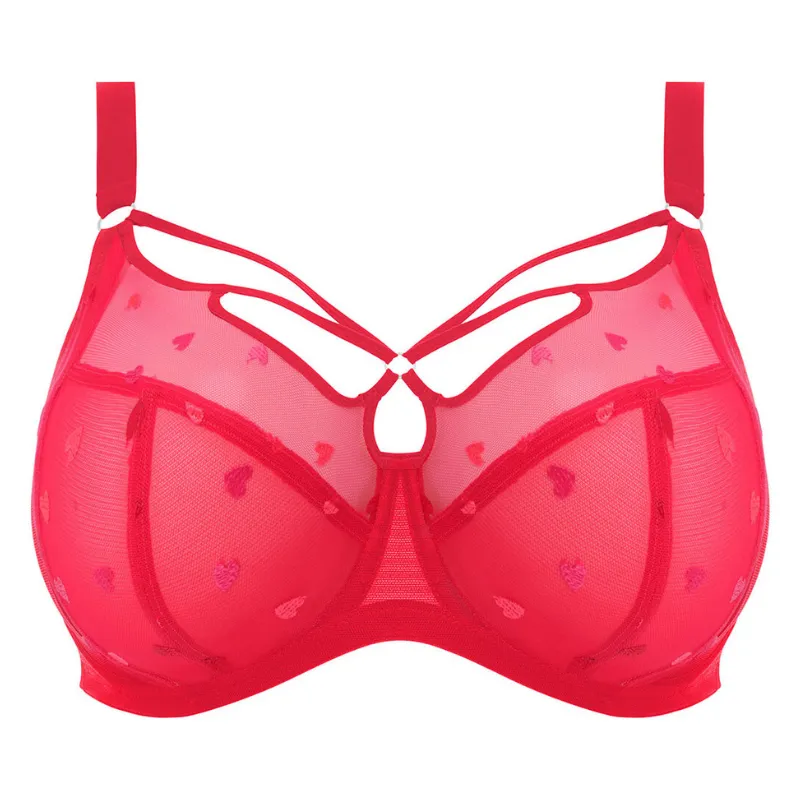 Elomi Sachi Plunge Bra Red Confetti