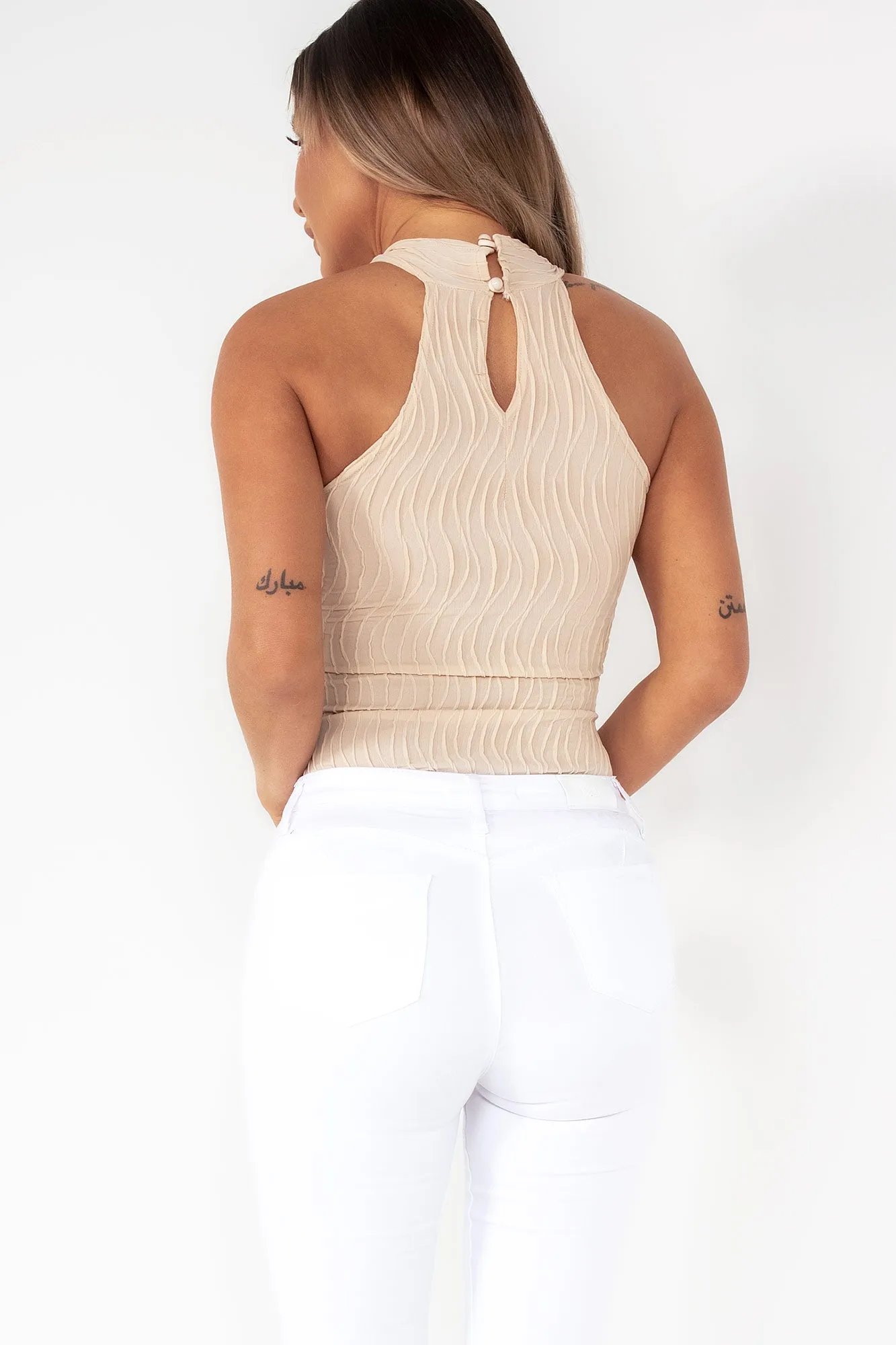 Emer Nude Textured Top