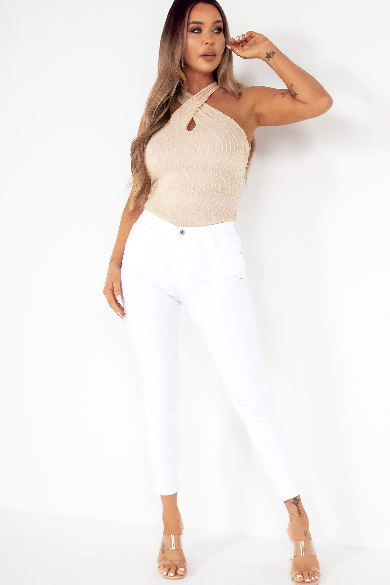 Emer Nude Textured Top