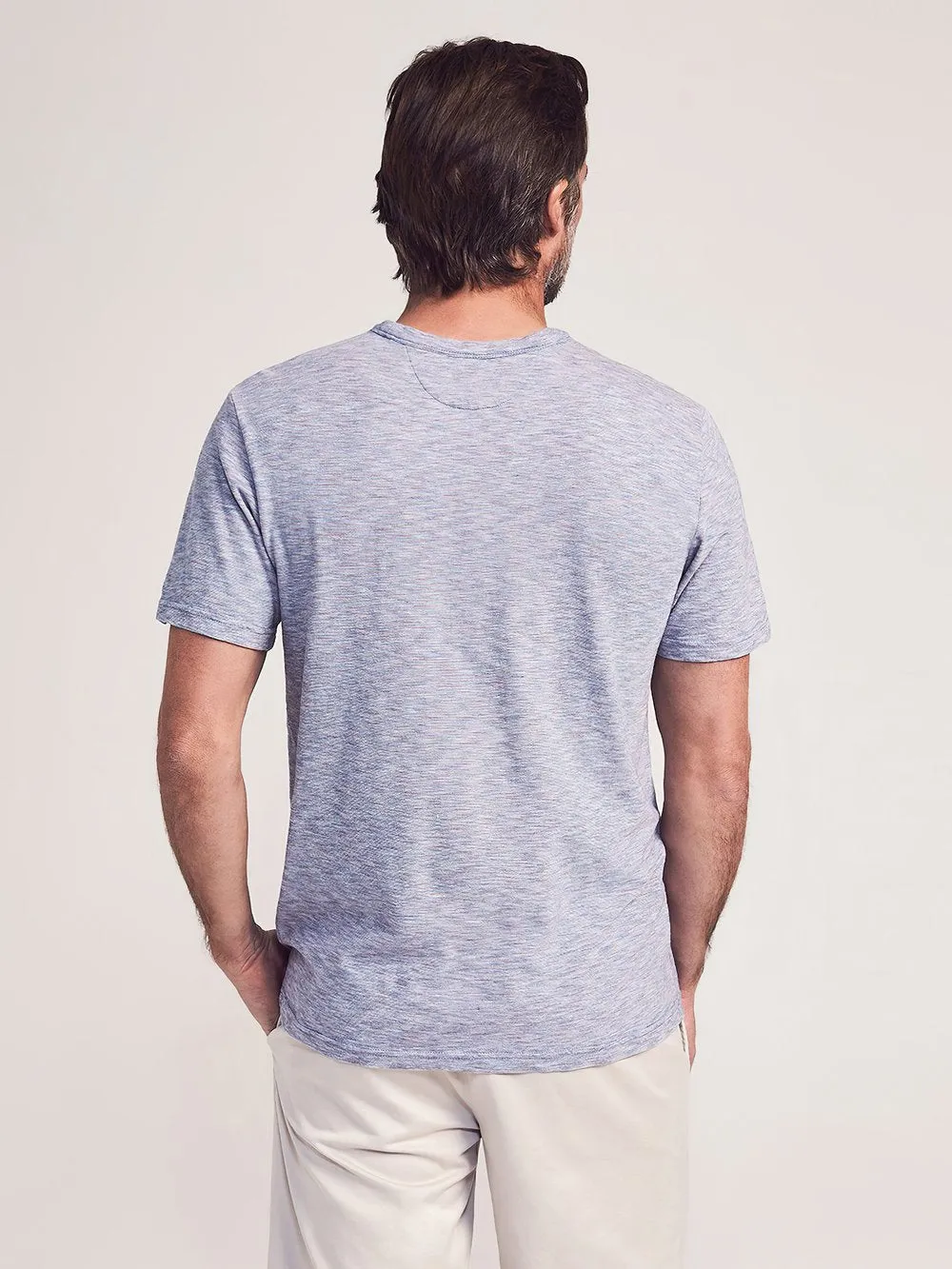 Faherty | Short Sleeve Indigo Pocket Tee