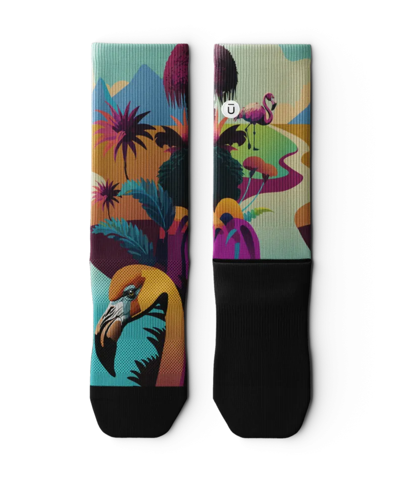 Flocked Crew Socks