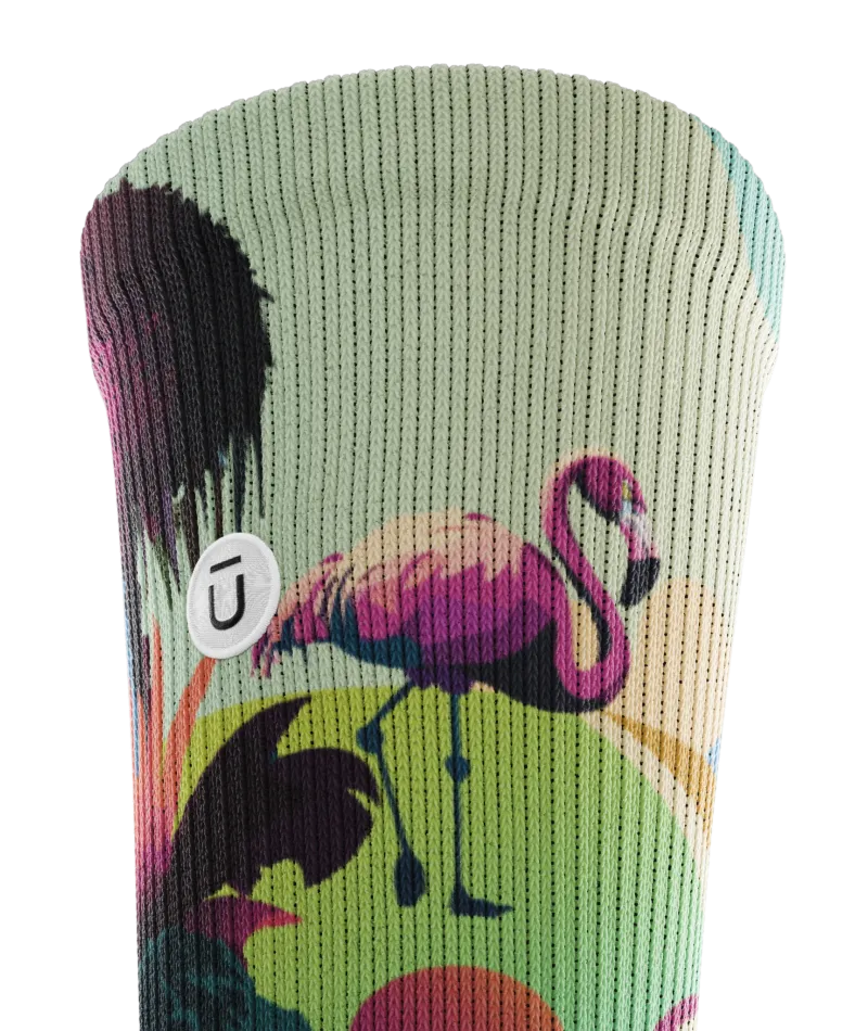 Flocked Crew Socks