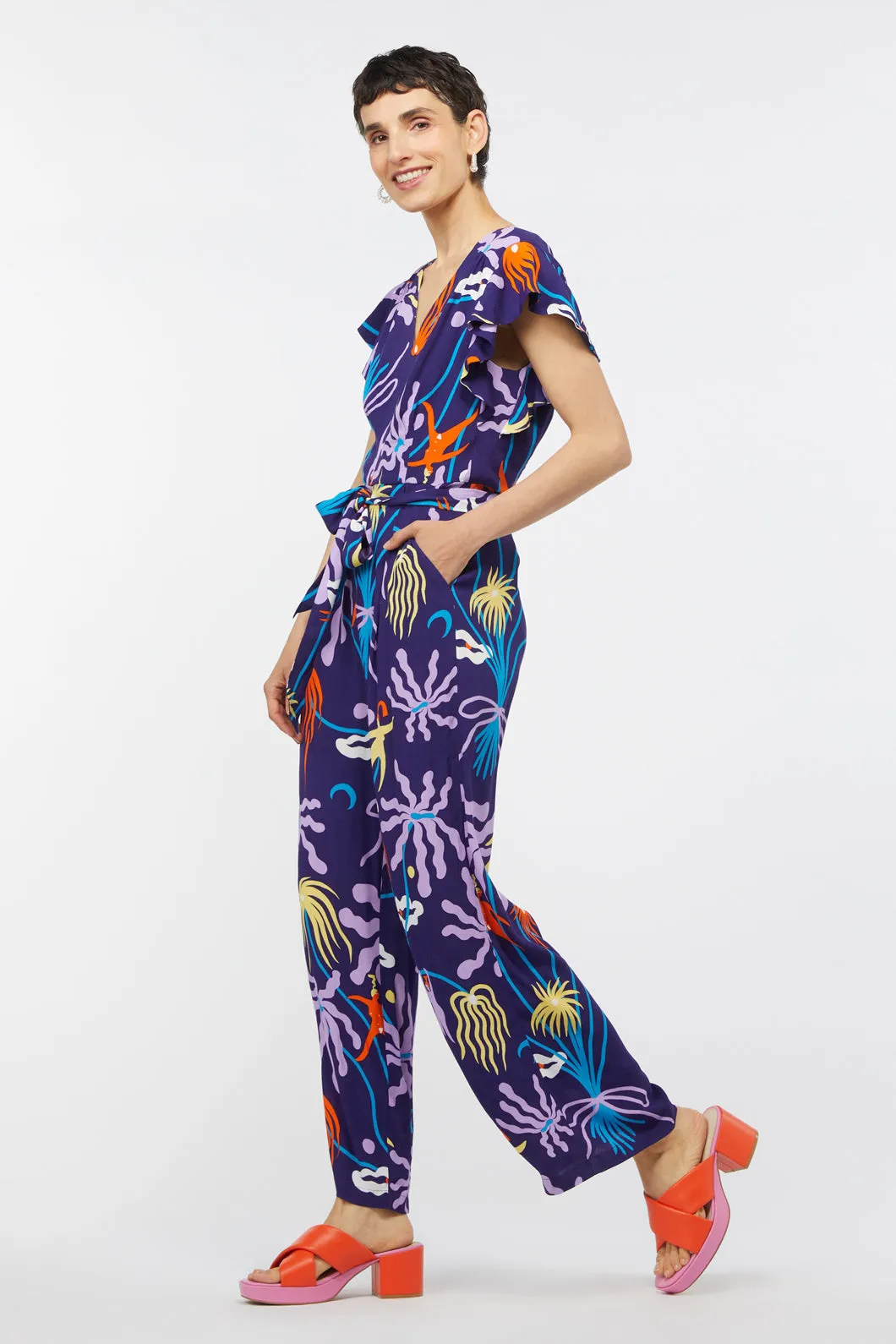 Floral Spring Pantsuit