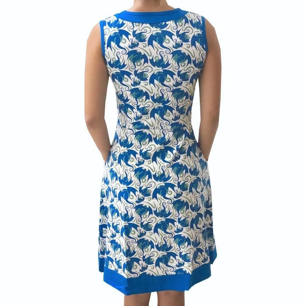 Flying Dragons Sleeveless Eileen Dress