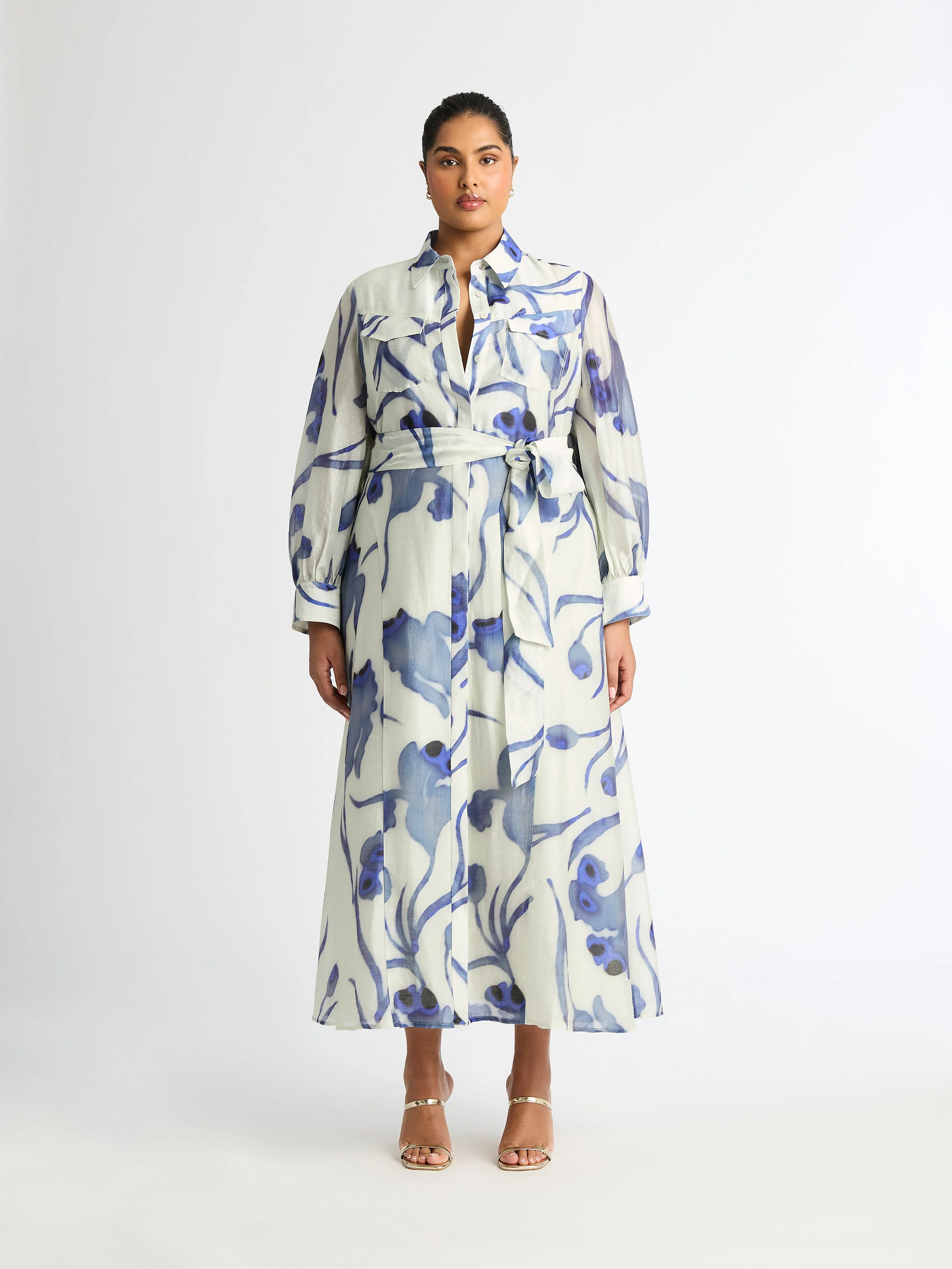 HAZE FLORAL SHIRT DRESS