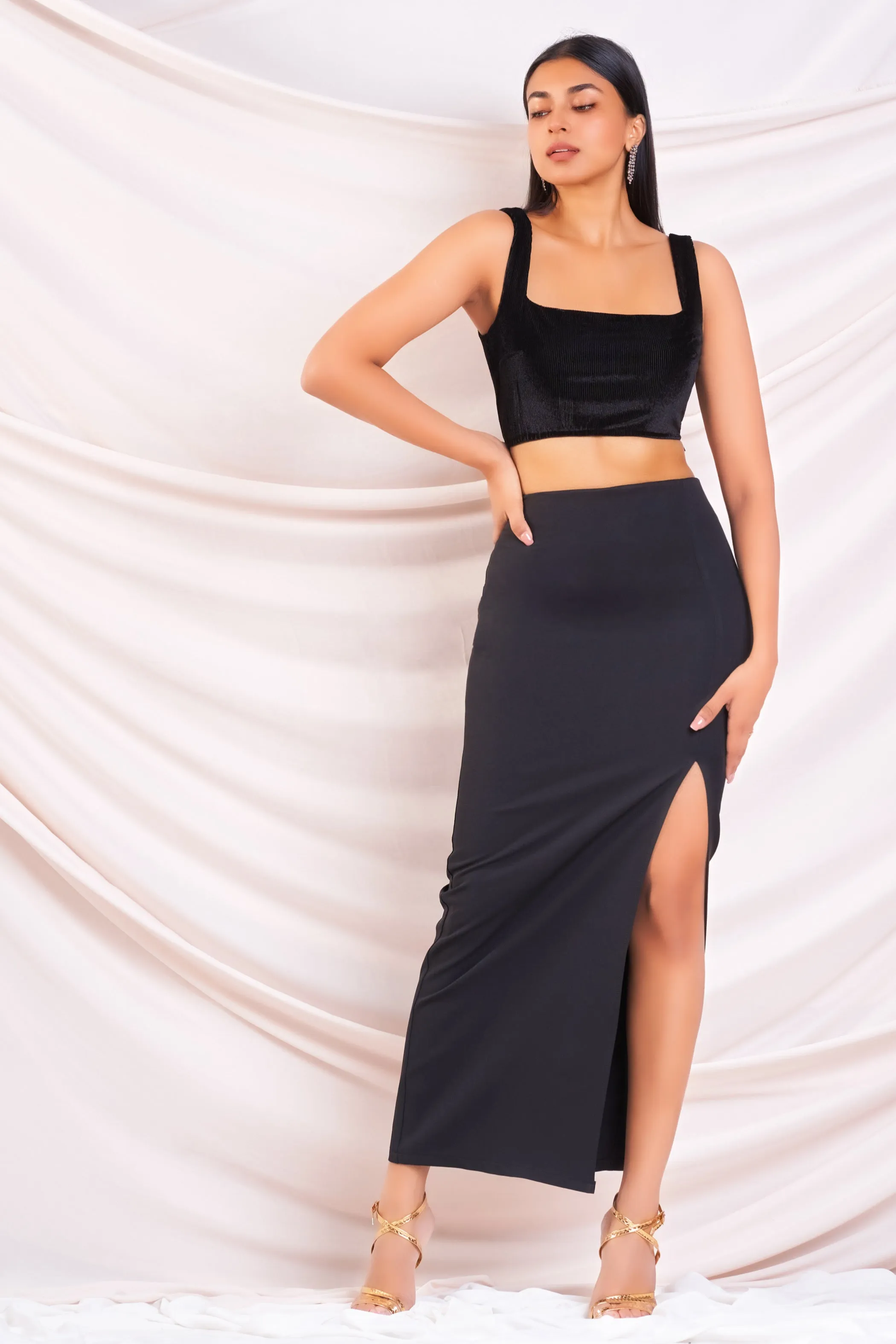 High Slit Maxi Skirt