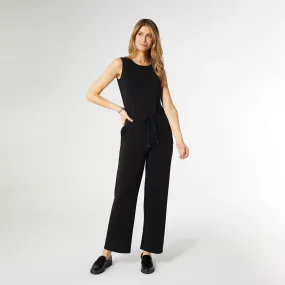 Hilarie Super Soft Romper with Pockets - Black