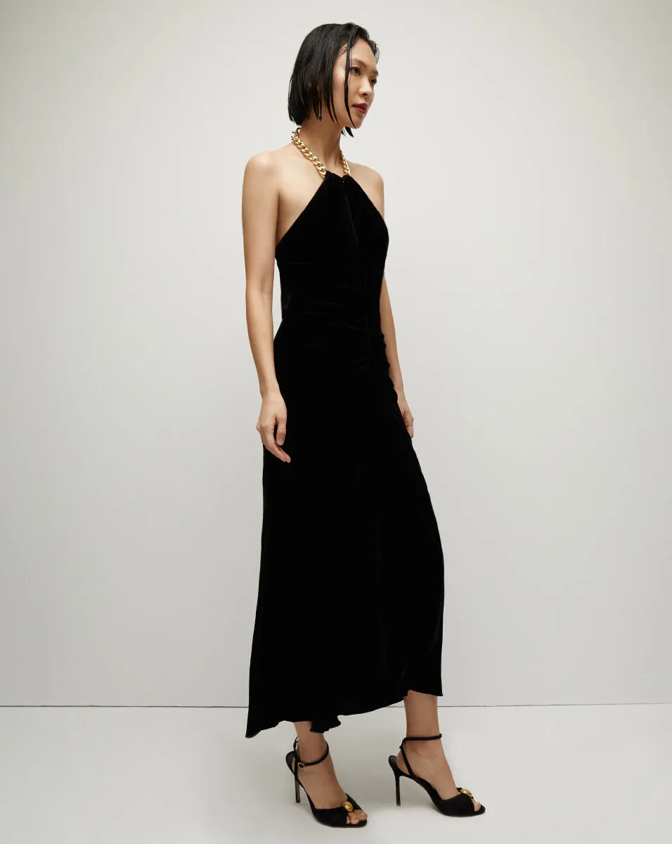 Josette Velvet Halter Dress