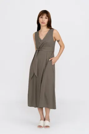 Judith Wrap Front Midi Dress