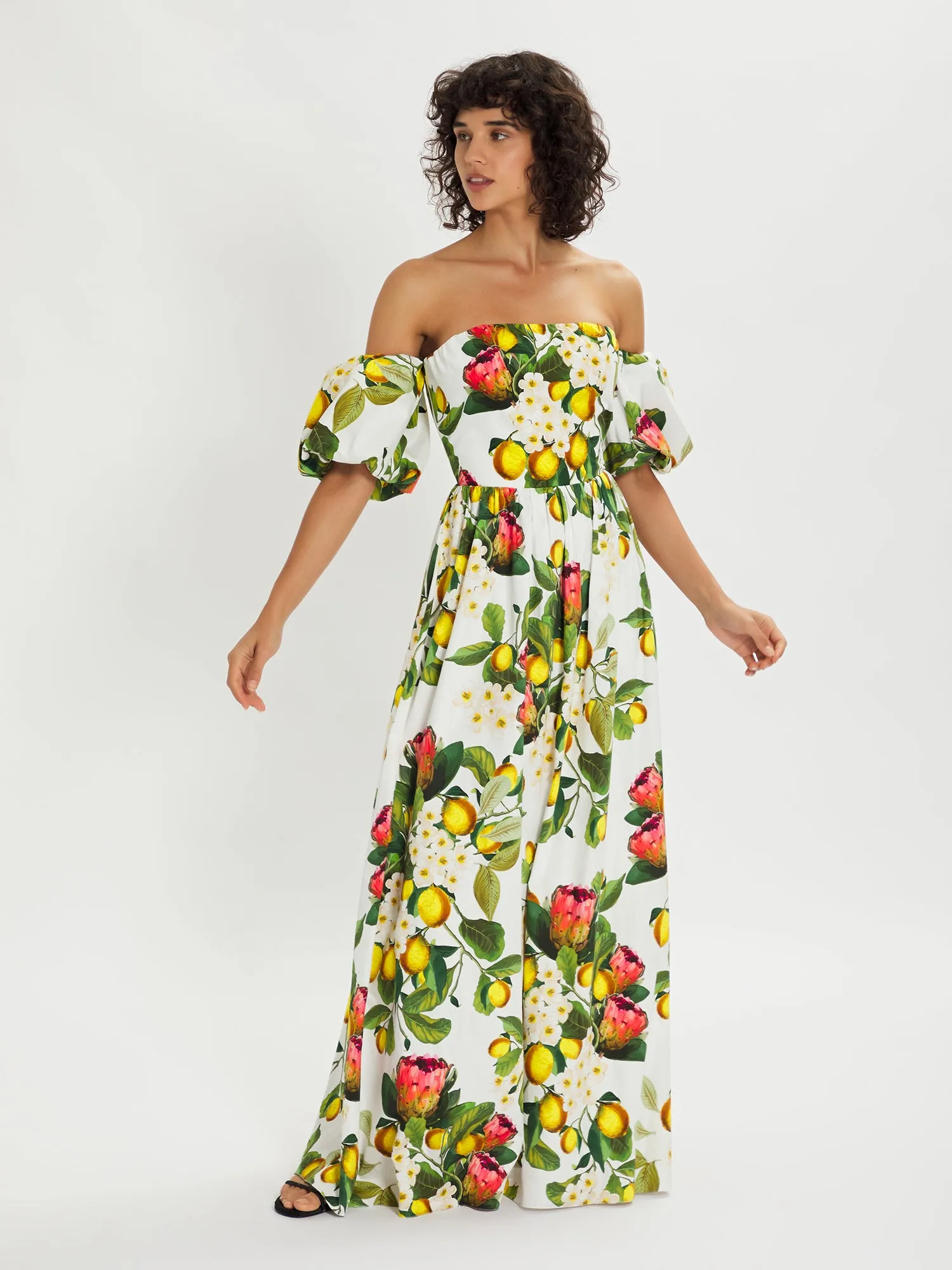 Juliet Strapless Cotton Maxi Dress