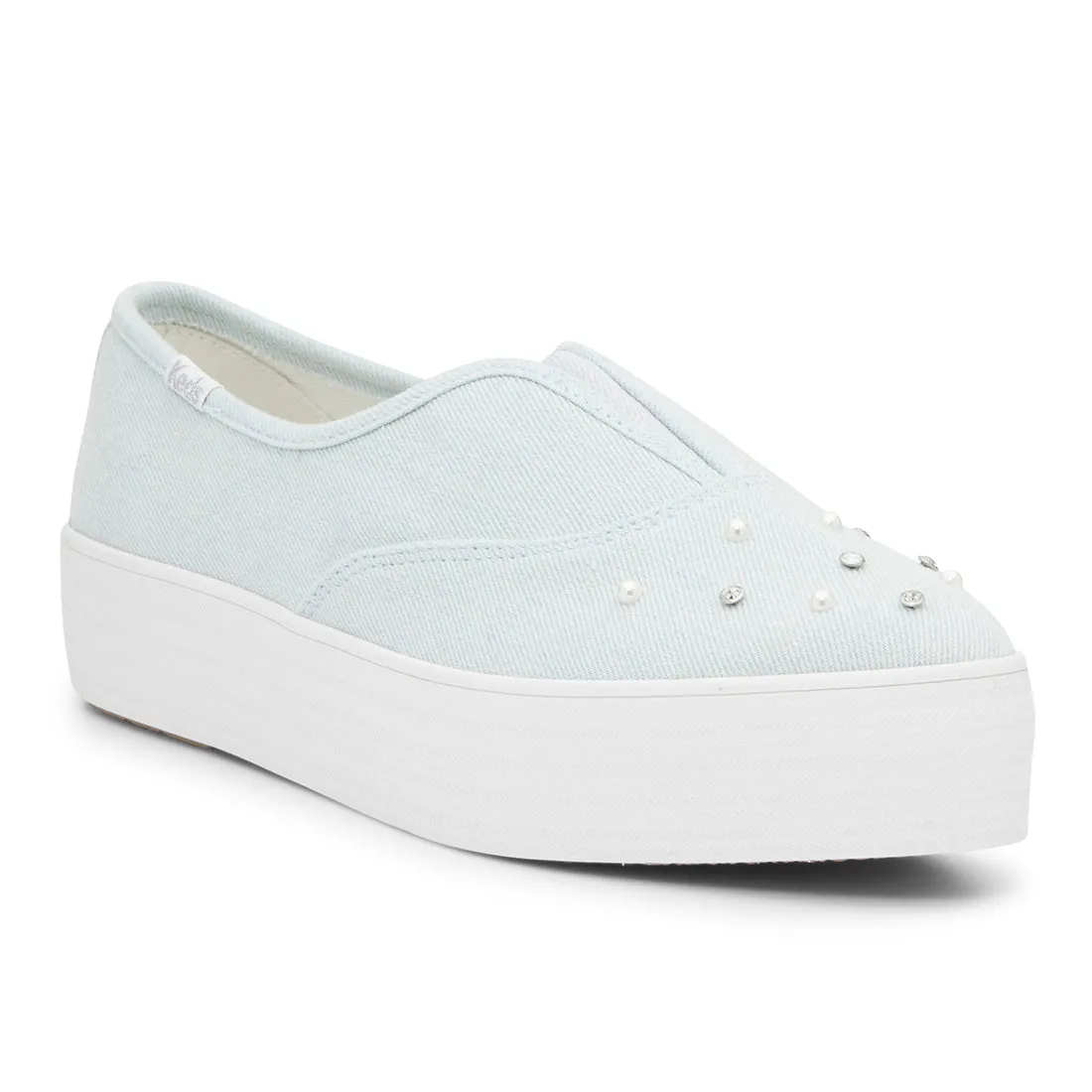 Keds Womens' Point Slip Textile Denim (WF68246)