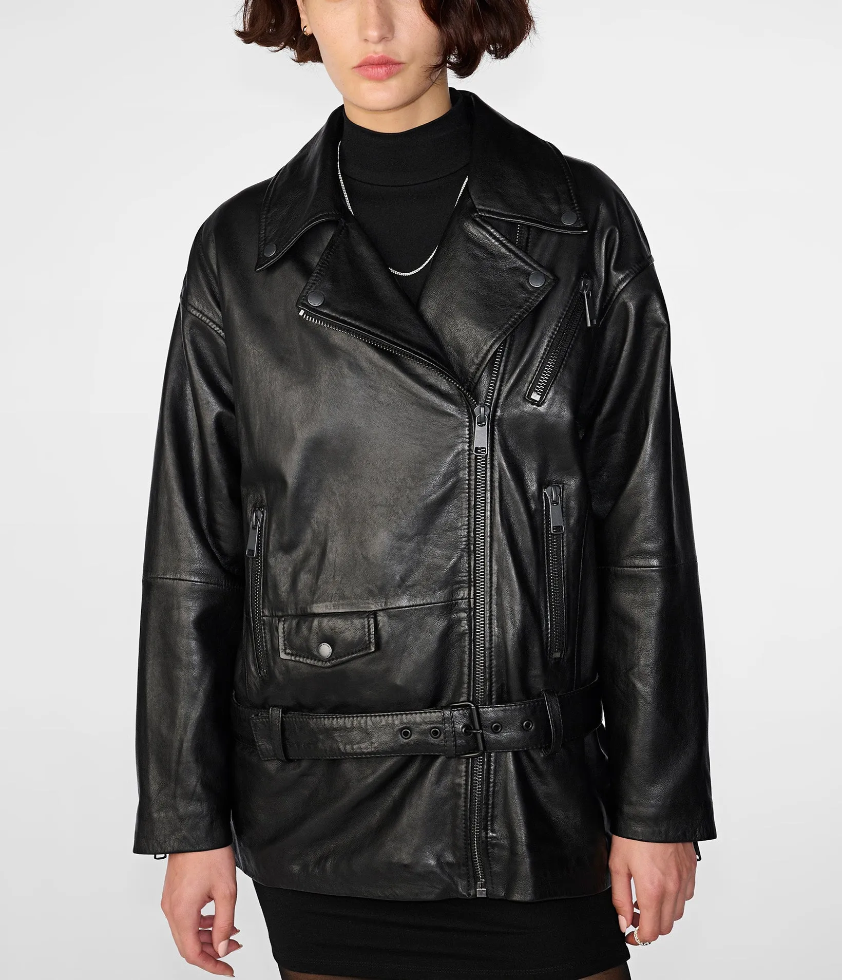 Kennedi Oversized Moto Jacket