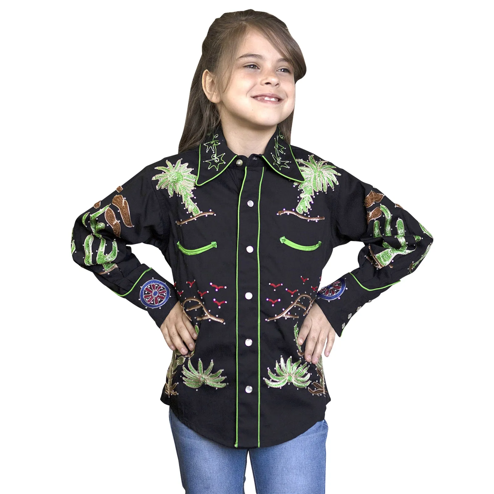 Kid's Embroidered Porter Wagoner Vintage Western Shirt