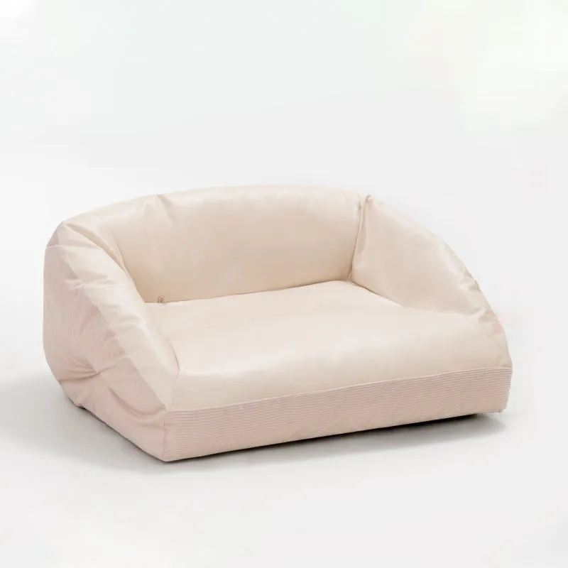 Leather Cooling Dog & Cat Sofa Bed