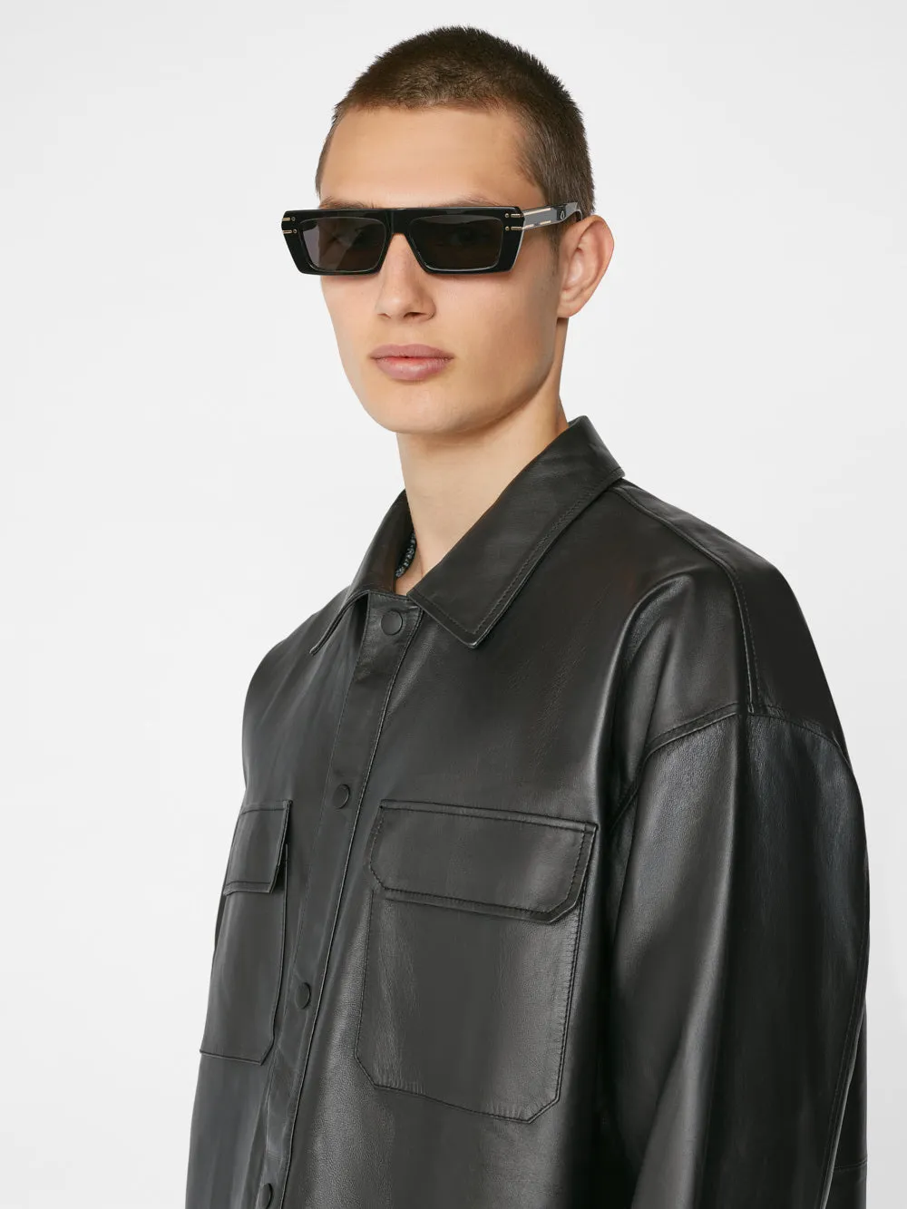 Leather Shirt -- Noir