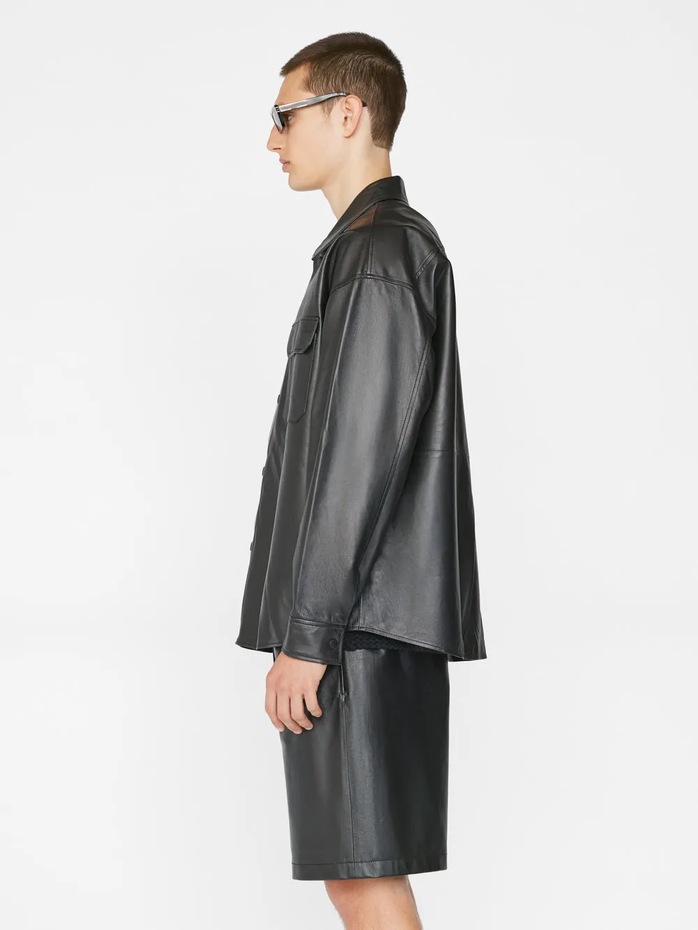 Leather Shirt -- Noir