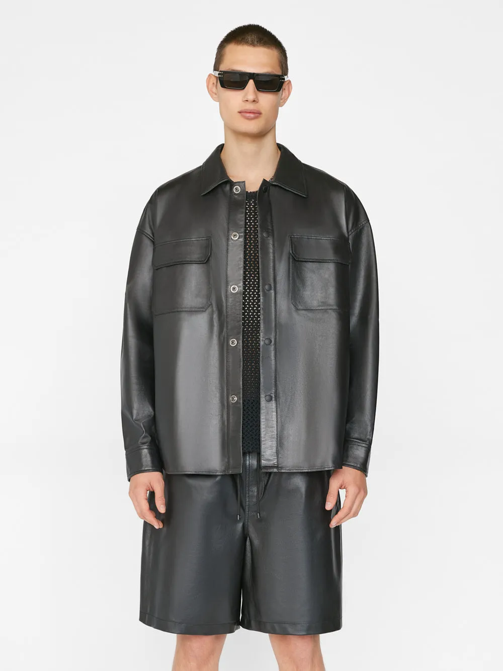 Leather Shirt -- Noir