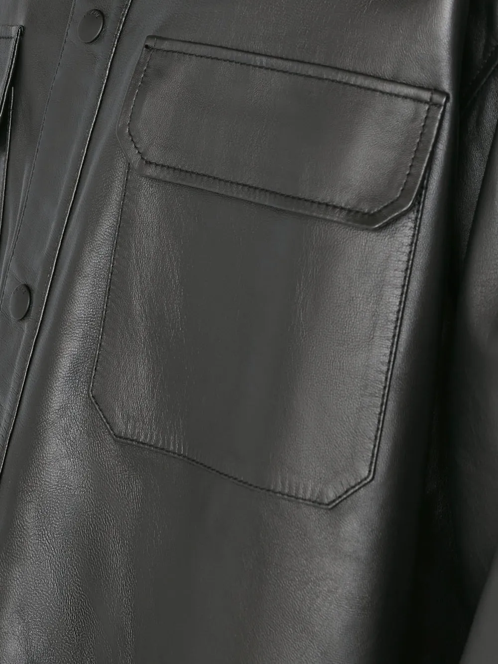 Leather Shirt -- Noir