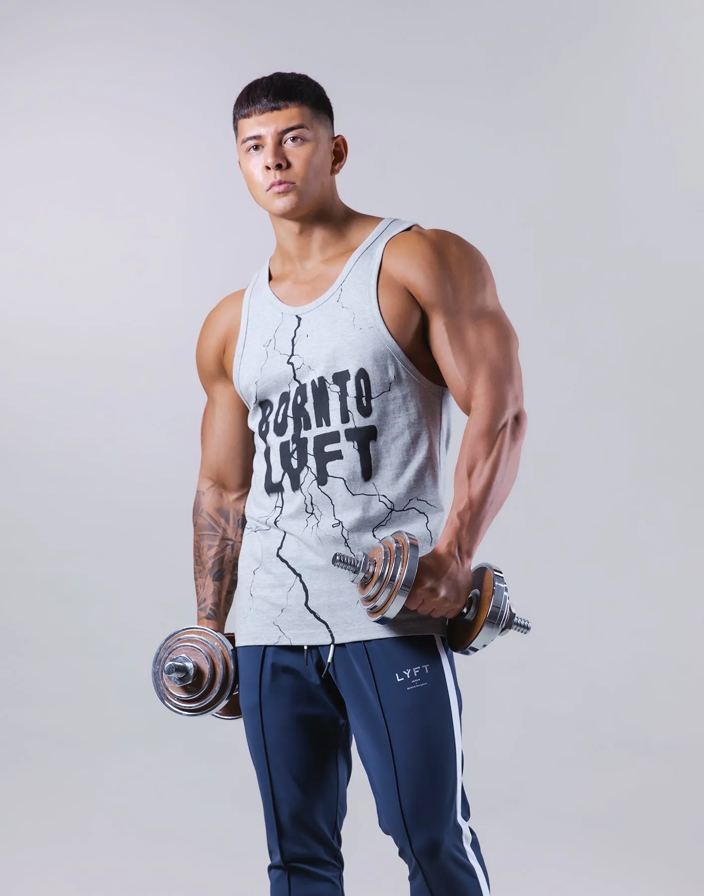 Lightning Paint Training Tanktop - Grey